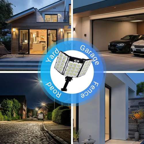 Solar Flood Lights 800 LEDs Motion Sensor Remote Control IP65 Waterproof 3 Brightness Modes Super Bright Outdoor Security Lights,Deals For You Days