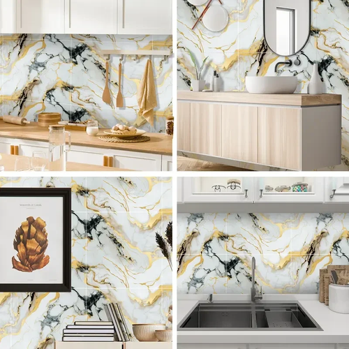 Luxury Peel & Stick Floor Tiles – Waterproof DIY Flooring Upgrade For Kitchen, Bathroom & Home Renovation