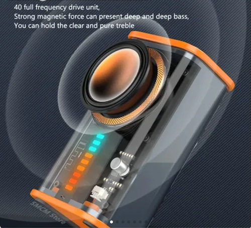 🔥Transparent Wireless bluetooth Speaker Portable Subwoofer Tws Series Audio Loudspeaker