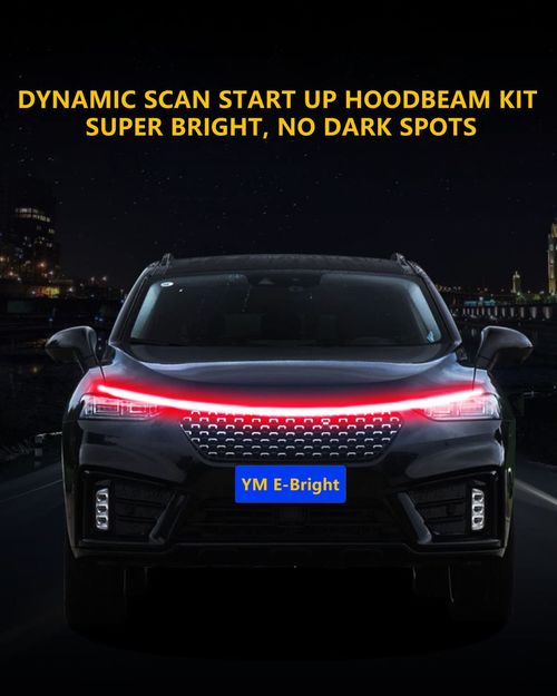 🔥Hot Seller🔥 COD！Car Scan: Through-Type Daytime Running Lights, Hood Lights, Hood Decorative Lights, Grille LED Modification Light Strips, Dynamic Effects