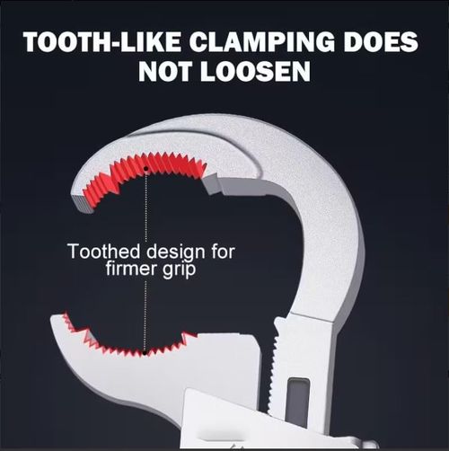 🔥Hot Seller🔥 COD！Cross-Border Multi-Purpose Sink Wrench, Bathroom Wrench, Curved Tooth Adjustable Wrench, Plumbing and Sink Installation Tool