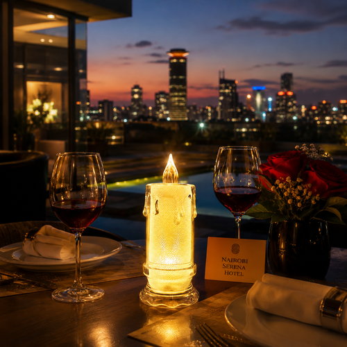Warm LED Candle Lamp for Romantic Home Decor in Kenya