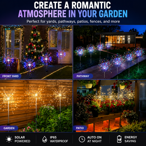 🔥HOT SALE🔥 COD！Outdoor Solar LED Garden Spikes — Waterproof Decorative Lights for Garden, Courtyard, and Holiday Ambiance.Nairobi stock ships within 48H, delivered within 3days
