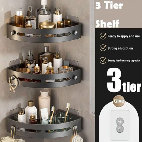 🔥Hot Seller🔥 COD！Bathroom Triangle Shelving Unit, Bathroom Shelving Unit, Restroom Shelving Unit, No-Drill Storage Rack, Towel Rack