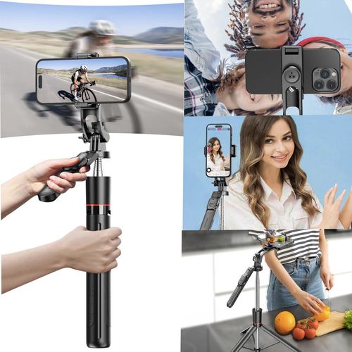 🔥Hot Seller🔥 COD！F16 Stand-Mounted Selfie Stick with Image Stabilization, Retractable, Bluetooth-Enabled, Perfect for Photography and Live Streaming—Selfie Stick, Tripod, and Phone Mount