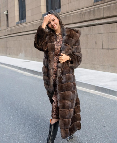 Warm and luxurious mink coat