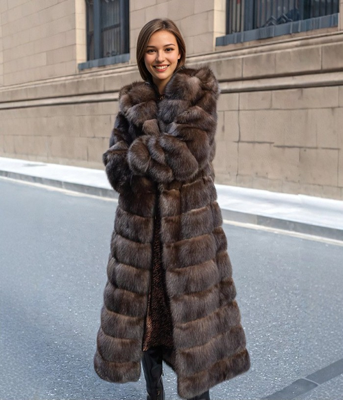 Warm and luxurious mink coat