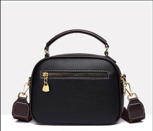 Leather waterproof bag Double Fusion double-layer shoulder bag with wide strap