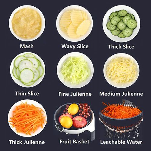 9 in 1 Vegetable Chopper with Drainer | SORTEX