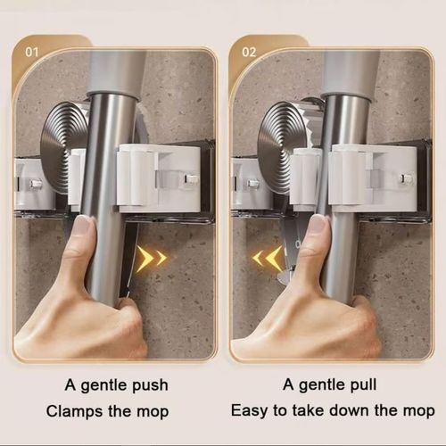 Creative Suction Cup Mop Clamp