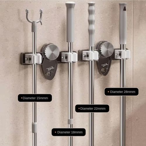 Creative Suction Cup Mop Clamp