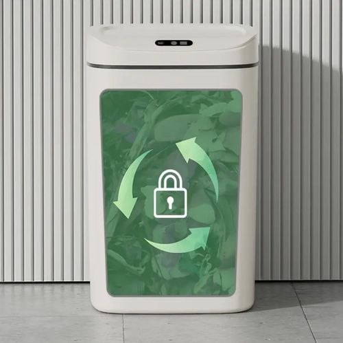 Smart Wave-Activated Trash Can - Odor-Sealing, Stylish & Durable with Easy Clean Design - Stainless Steel - For Home & Office - Perfect Gift for Housewarming & New Home