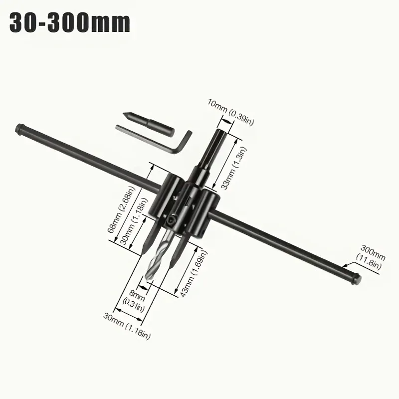 Wood, Gypsum, Plastic, and Metal - Carbide-Tipped Boring Drill Bits Set