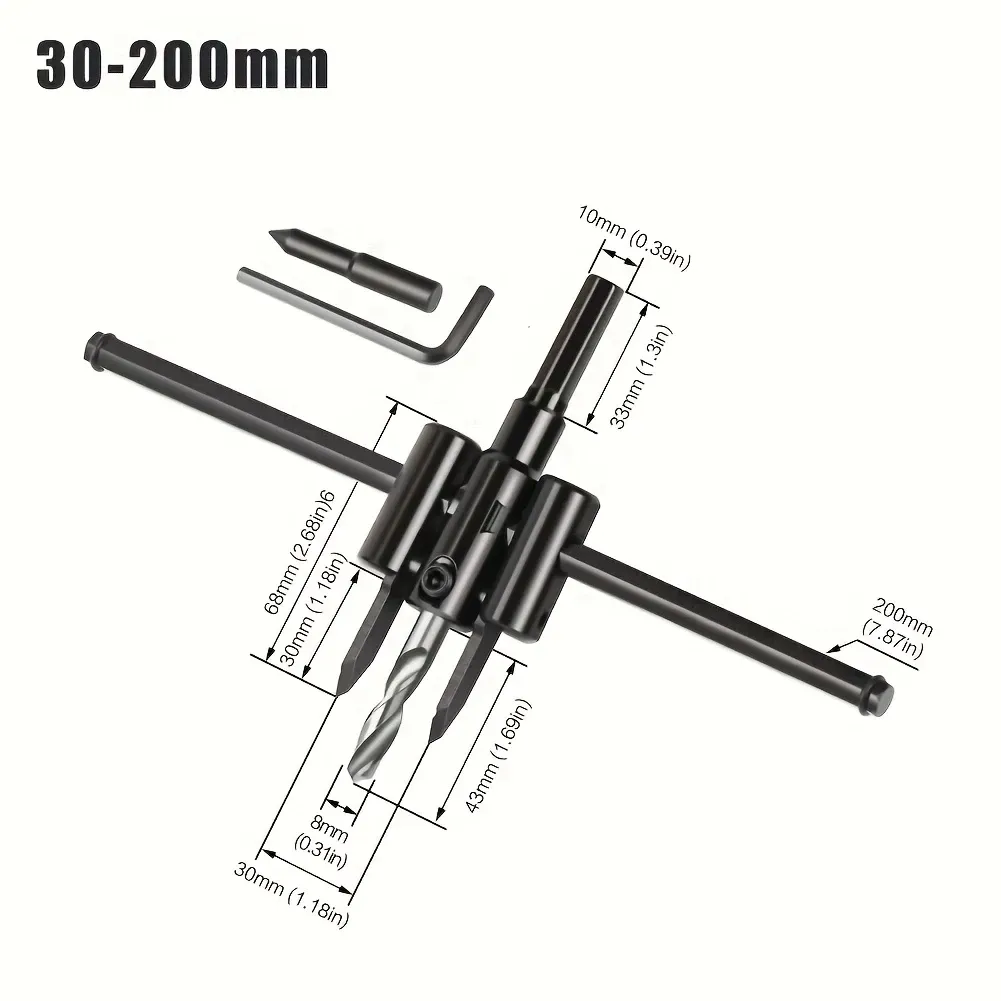 Wood, Gypsum, Plastic, and Metal - Carbide-Tipped Boring Drill Bits Set