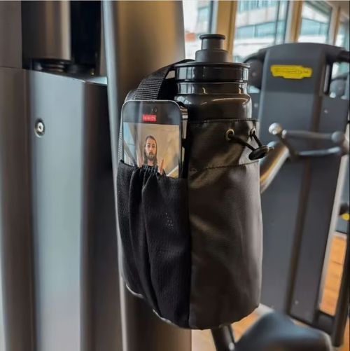 Magnetic outdoor sports storage water cup mobile phone card bag fitness portable crossbody bag