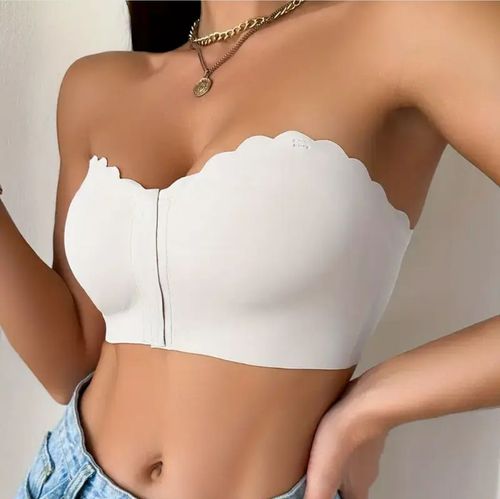 🔥Seamless Front Closure Strapless Bandeau Bra