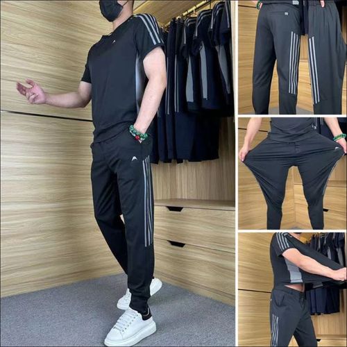 🌴Summer Promotions❄️Men's Casual Short Sleeve Sports Pants (2-Piece Set)