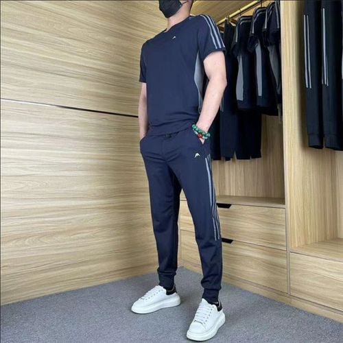 🌴Summer Promotions❄️Men's Casual Short Sleeve Sports Pants (2-Piece Set)