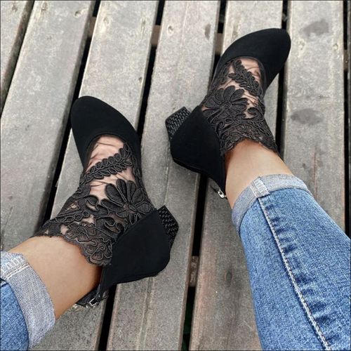 👢✨ Elegant Summer Lace Pumps for Women