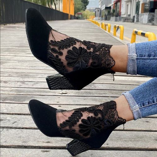 👢✨ Elegant Summer Lace Pumps for Women