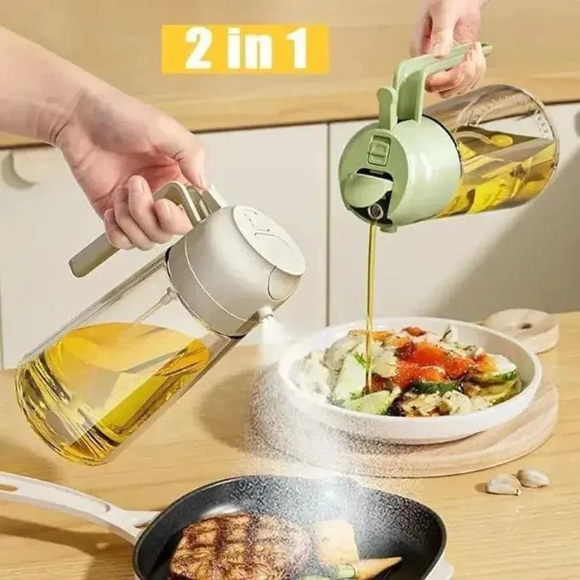 in 1 Glass Olive Oil Sprayer for Cooking Oil Sprayer Oil Dispenser Bottle Oil Mist Spray Bottle