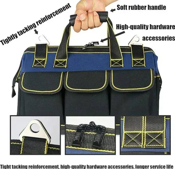 Double Waterproof Fabric Large Tool Bag with Soft Padding 🧰💧 Perfect for All Your Storage Needs!