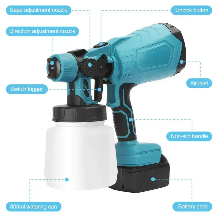 High Voltage Cordless Paint Sprayer with 2 Batteries 🎨🔋 is perfect for your spray painting projects!