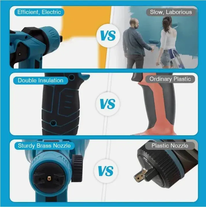 High Voltage Cordless Paint Sprayer with 2 Batteries 🎨🔋 is perfect for your spray painting projects!