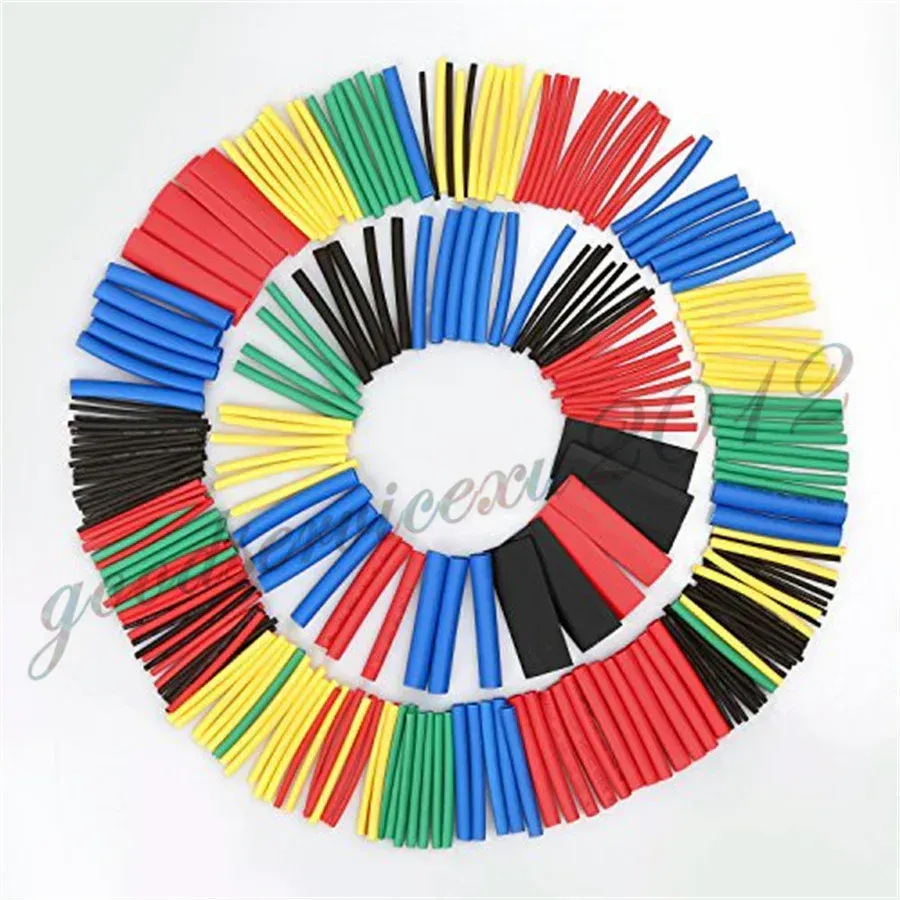 560-Piece General Purpose Assorted Color Electrical Insulation Heat Shrink Tubing Box Kit