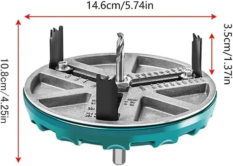 Adjustable Round Hole Saw Tool, Adjustable Hole Saw 1.8in to 5.1in Dia Special note: This product does not include the machine, only the drill bit(Frame saw+6 Spare Tips)