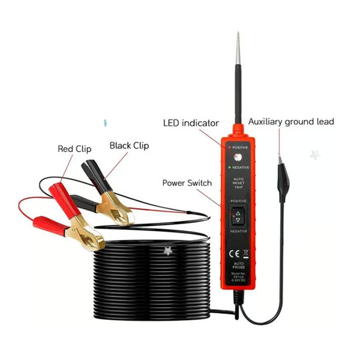 🎁Car Electric Circuit Tester, 6-24V DC Automotive Multifunctional Drive Test Pen, Car Short Circuit Open Circuit Leakage Detection Tool
