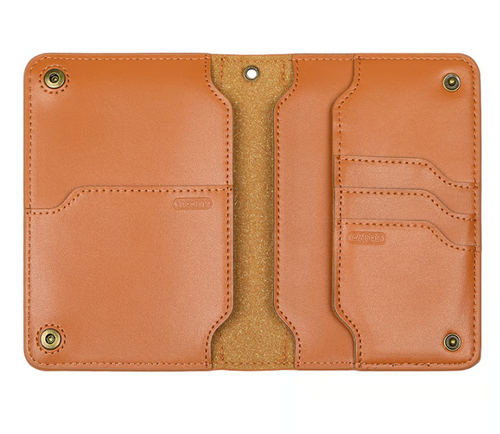 Cowhide multifunctional wallet passport bag travel ticket storage passport holder