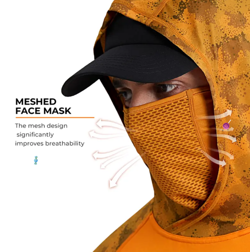 Outdoor activity essential—hooded mask integrated design 🌞 360° sun protection with no dead angles.