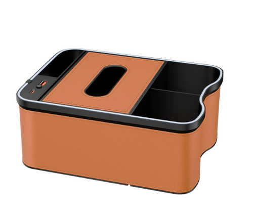 Armrest Storage Box with LED Ambient Lighting