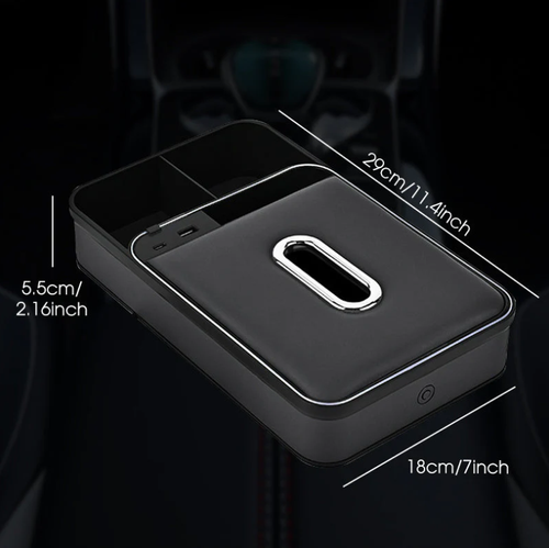 Armrest Storage Box with LED Ambient Lighting