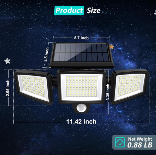 🔥-Tuffenough Solar Outdoor Lights 2500LM 210LED Security Lights