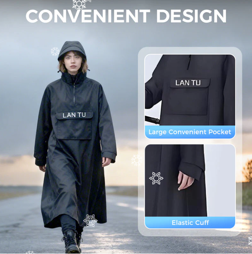 🎁Waterproof Long Raincoat with Hood for Scooter