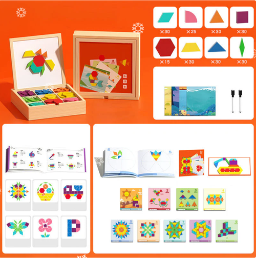 🔥Wooden Magnetic Pattern Block Puzzle Set🧩