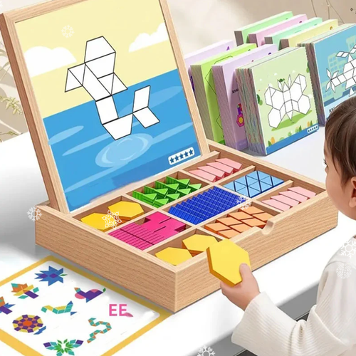 🔥Wooden Magnetic Pattern Block Puzzle Set🧩