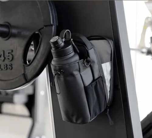 CustomWaterproof Nylon Zipper Magnet Phone Crossbody Pouch Sport Fitness Water Bottle Holder Magnetic Gym Bag for Gym with Strap