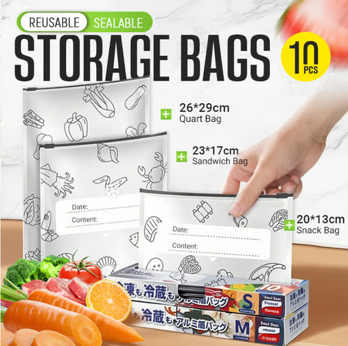 🥦Reusable Aluminum Foil Sealable Storage Bags