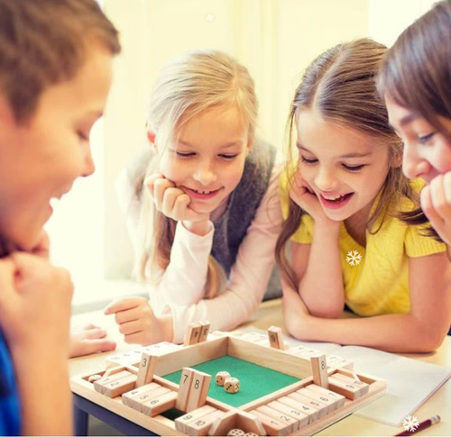 SHUT THE BOX-WOODEN DICE BOARD GAME