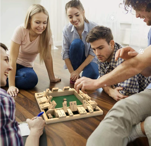 SHUT THE BOX-WOODEN DICE BOARD GAME