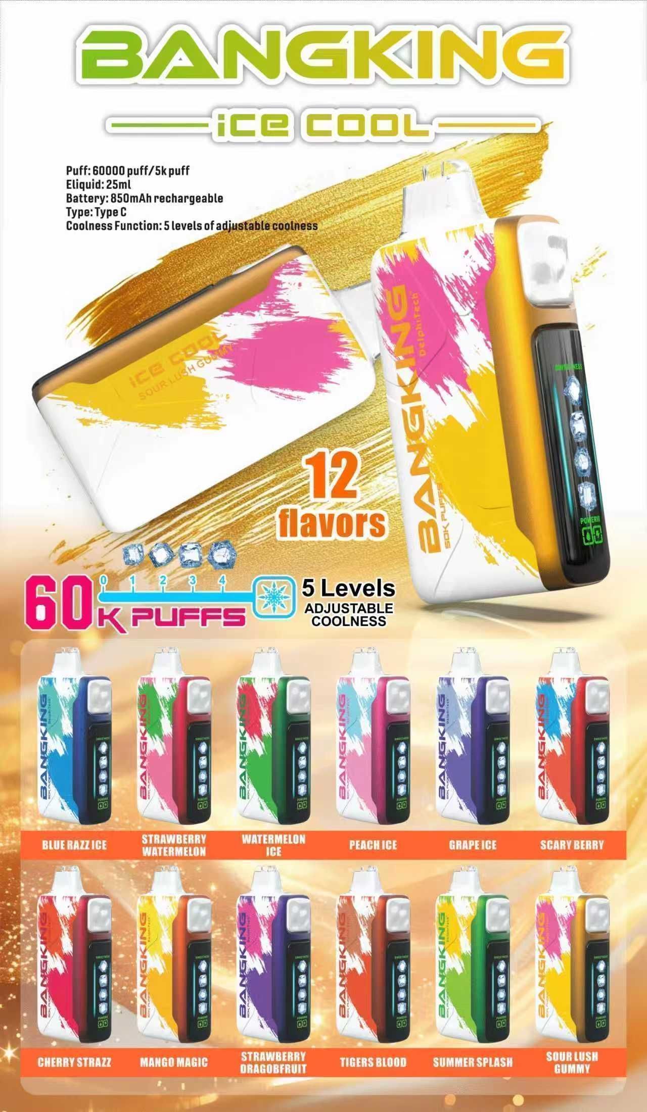 Bang King拋棄式電子煙 Bang搭配60000口，更看重結構與日用手感