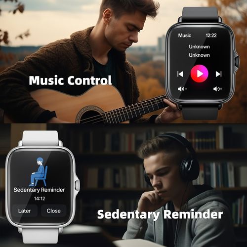 Smart Sports Watch with a 1.83-Inch Full Touchscreen, Information Reception, Calling Features, Health Monitoring, Step Tracking, Message Alerts, Compatible with for Iphone And Android, Perfect Gift for Boyfriend Or Girlfriend, Birthday Present