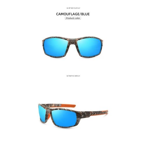 Polarized Sunglasses for Men, Featuring a Square Frame Suitable for Outdoor Activities, Camouflage Design for Cycling, And Sunglasses for Night Driving