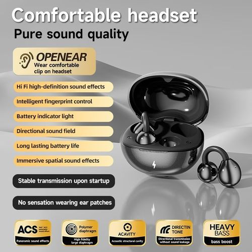 WoSD 2026 New TWS Wireless Headset Earbuds- Unrivalled True Wireless Freedom Ergonomics for Ultimate Comfort and HIFI Sound with Bass, ACC Stereo HD Calling And- Ideal for Android for iPhone, Ideal for Sports and Music Lovers!