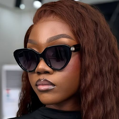 New Fashion Cat Eye Gemstone Sunglasses for Women, UV Protection & Stylish Personality