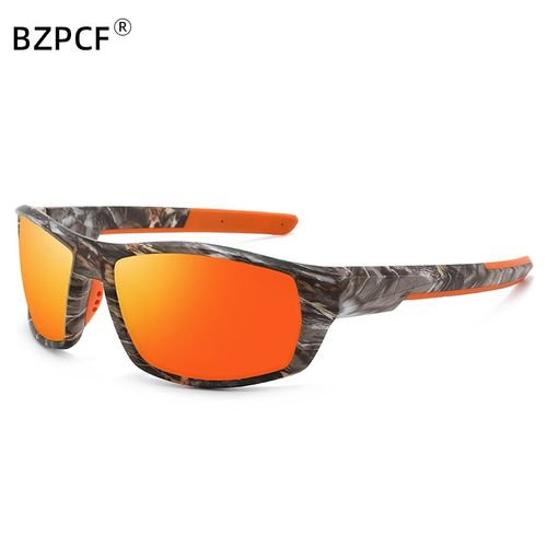 Polarized Sunglasses for Men, Featuring a Square Frame Suitable for Outdoor Activities, Camouflage Design for Cycling, And Sunglasses for Night Driving