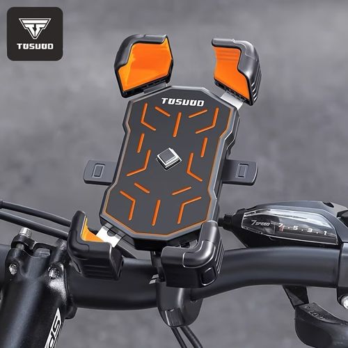 TOSUOD 1pc Automatic Sensing Mobile Phone Holder That Opens And Closes, Features Multi-Angle Adjustments, Secure Clamping, Compatible with Different Iphone And Android Devices, Ideal for Use on Bicycles, Motorcycles, And Electric Scooters